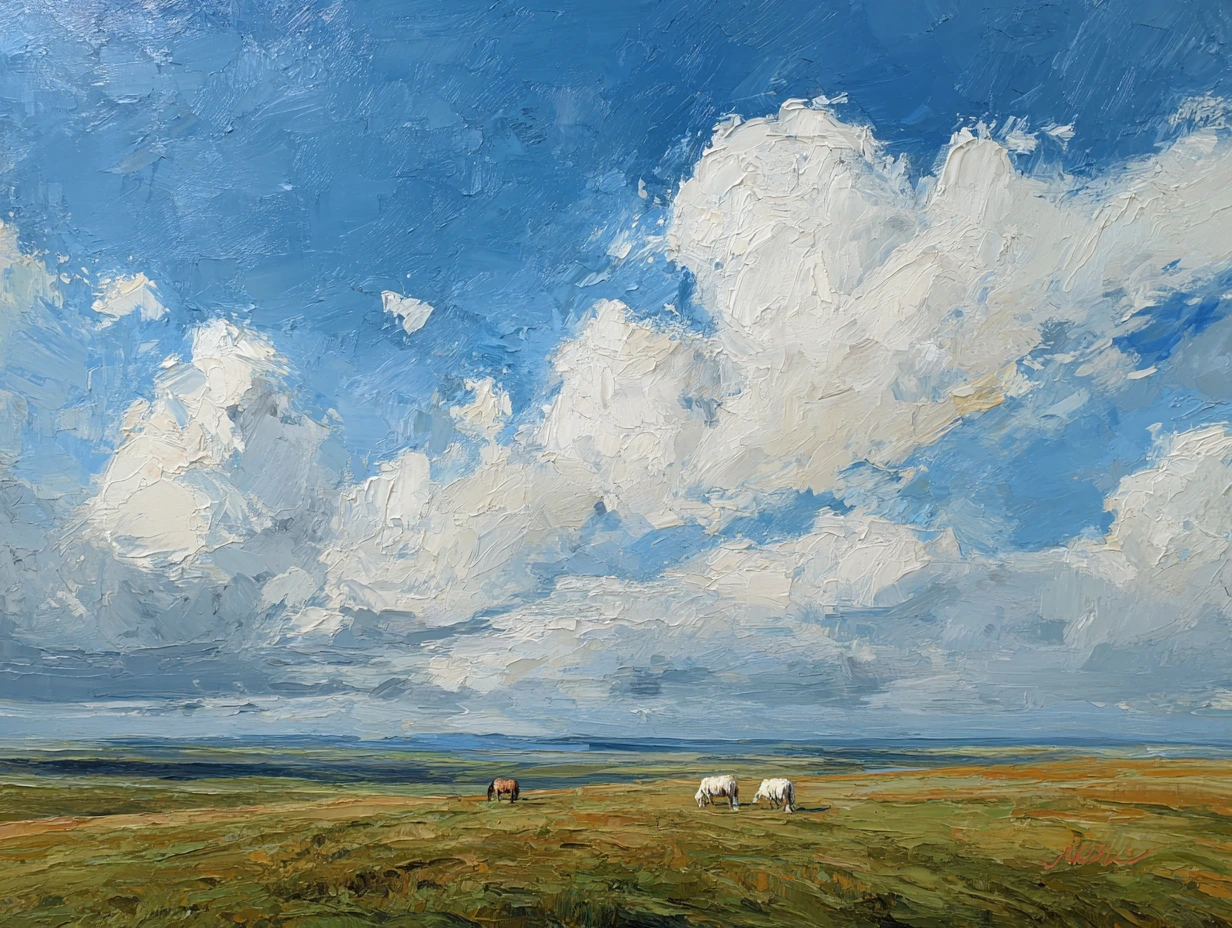 Impressionist landscape painting